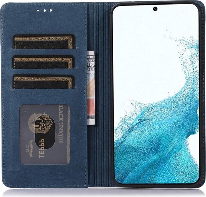 Produktbild Cover-Discount Vintage Flip Case Hülle blau (Samsung Galaxy S24)