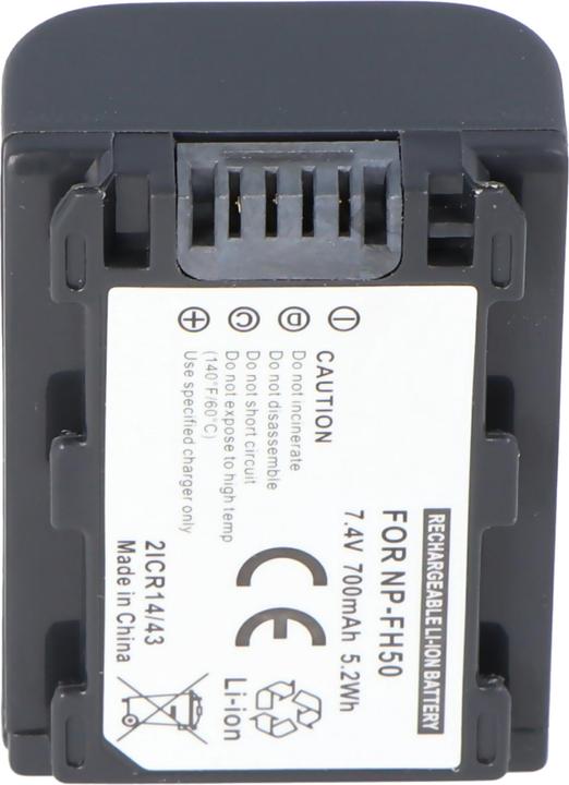 Actual product image AccuCell Sony NP-FH50 battery, H-series (Camera battery)