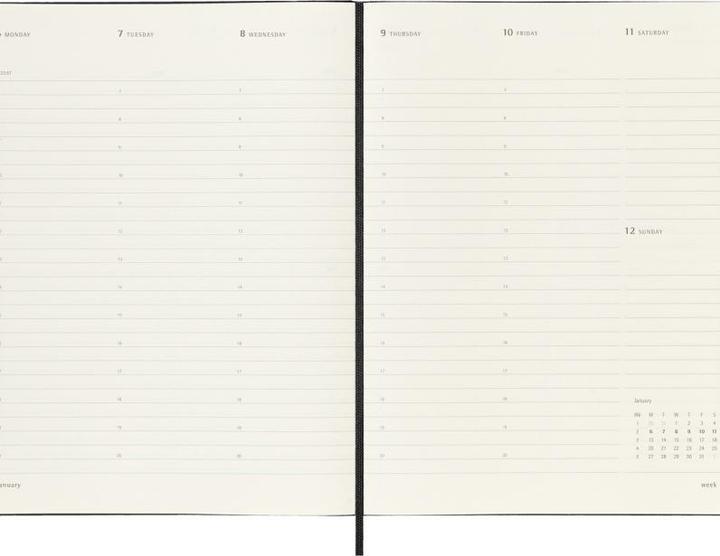 Produktbild Moleskine Notizkalender (19 x 25 cm, Englisch)