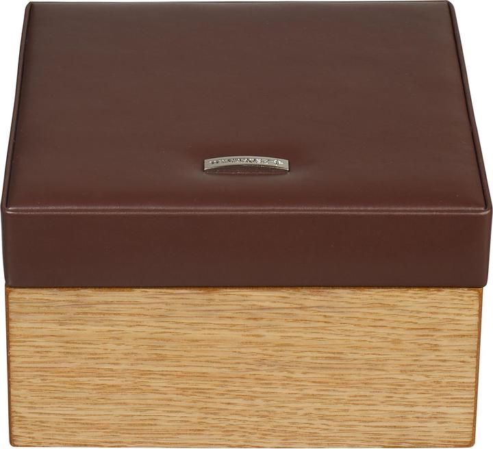 Immagine prodotto Windrose Portagioie in legno e pelle 18 cm