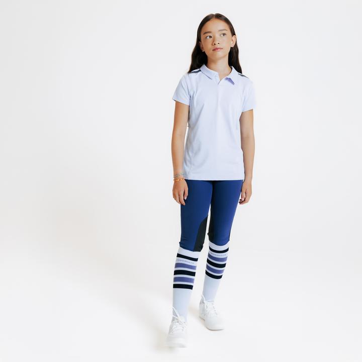 Produktbild Fouganza Reit-Poloshirt Club kurzarm lila (140)