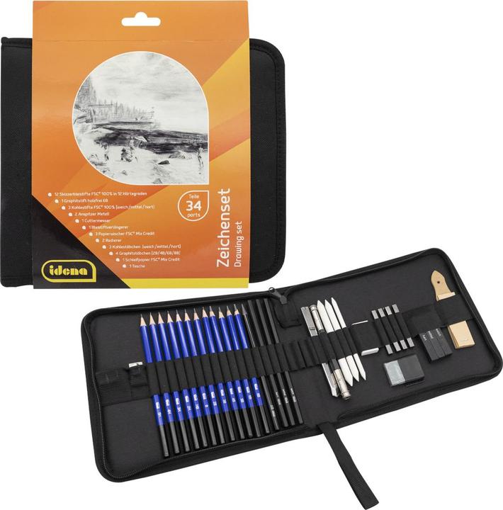 Produktbild Idena Zeichenset 34 Teile