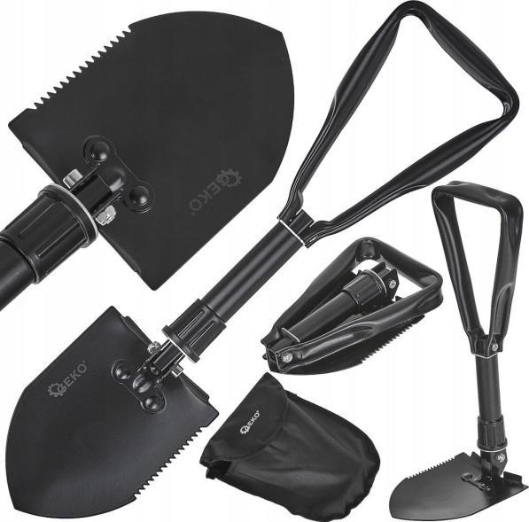 GEKO Saperka składana 2w1 taktyczna BLACK SURVIVAL SERIES (40)