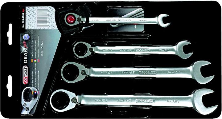 Produktbild KS Tools GEARplus Ratschenringmaulschlüssel-Satz (10 mm, 13 mm, 17 mm, 19 mm)