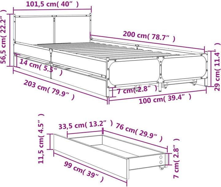Produktbild vidaXL Kalervo (100 x 200 cm)