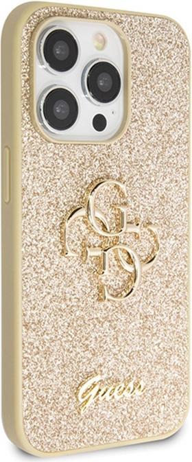 Produktbild Guess GUHCP14LHG4SGD iPhone 14 Pro 6.1" złoty/gold hardcase Glitter Script Big 4G (Apple iPhone 14 Pro)