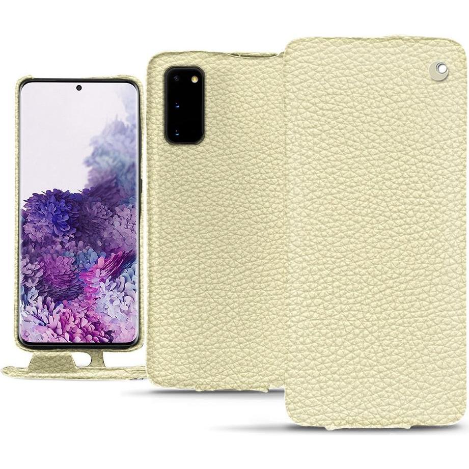 Thumbnail - Noreve Lederschutzhülle vertikal (Samsung Galaxy S20), Smartphone Hülle, Weiss