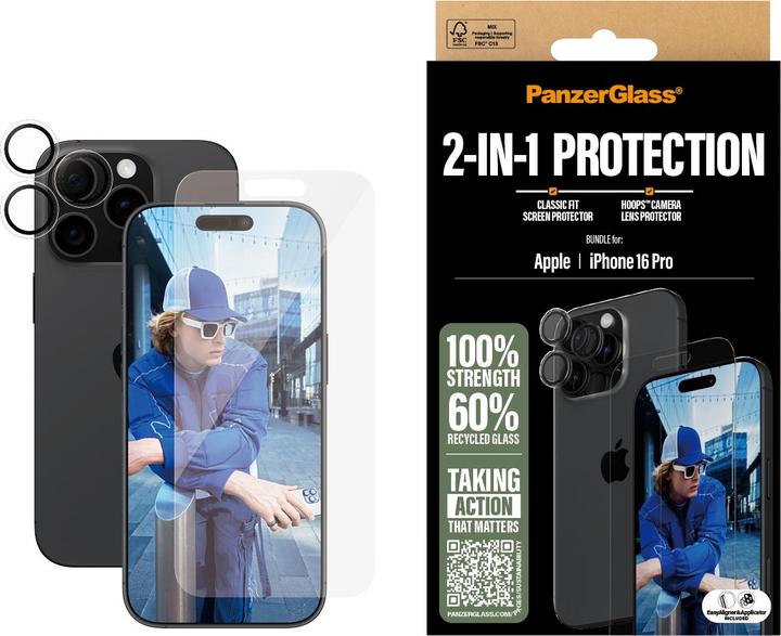 Actual product image PanzerGlass Bundle Glass + PicturePerfect (1 pcs., Apple iPhone 16 Pro)