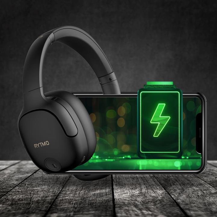 Actual product image Manta HDP1001BK Rytmo Elegance Black (ANC, 50 h, Cable, Wireless)