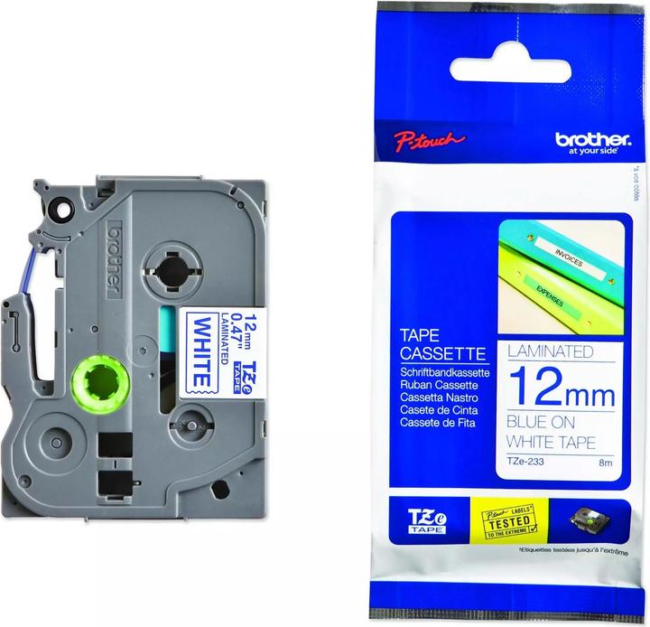 Actual product image Brother Tze-233 (1.20 cm, Grey)