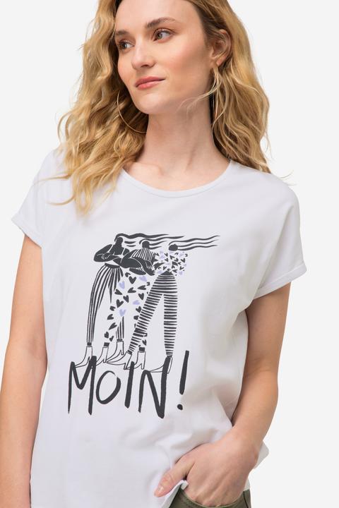 Image du produit Laurasøn T-Shirt, oversized, Frauen Motiv, Rundhals (M)