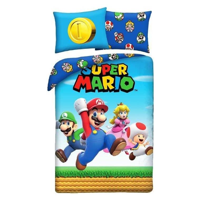 Halantex, Beddengoed Voor Kinderen, Super Mario Parure De Lit Ver. 5 140 X 200 Cm / 70 X 90 Cm