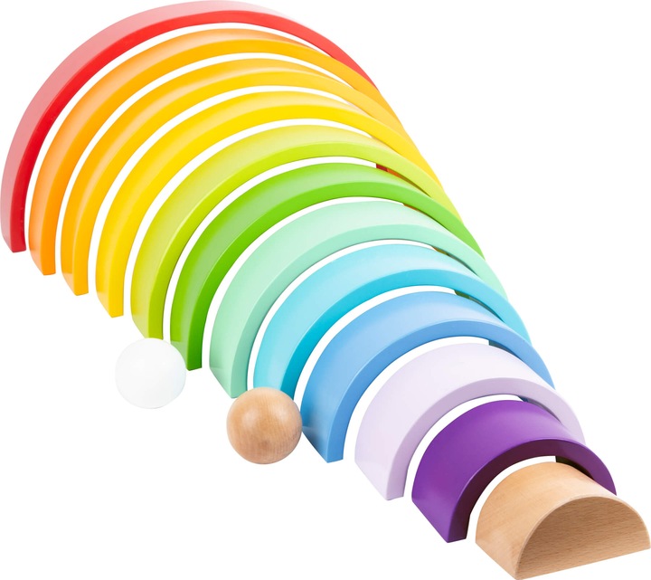 Actual product image small foot Wooden blocks rainbow XL
