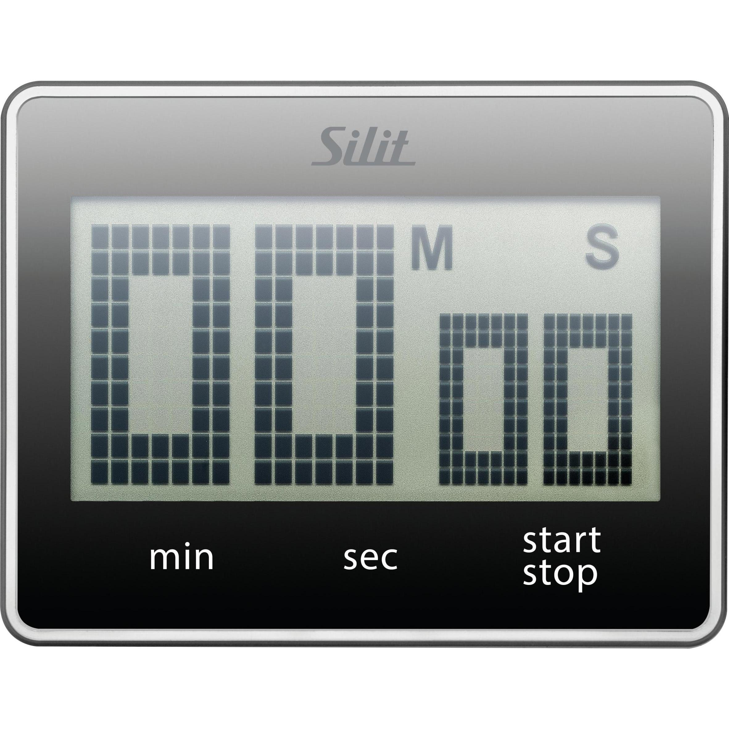 Thumbnail - Silit Eieruhr Kurzzeitwecker digital 9x7cm Küchentimer Countdown Timer Attimo, Küchenwecker, Schwarz