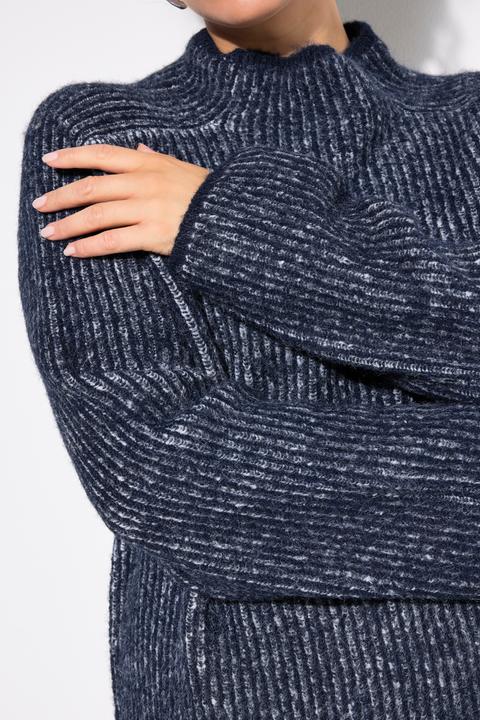 Actual product image Ulla Popken Striped Wool Blend Turtleneck Sweater (42, 44)