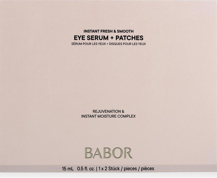 Produktbild Babor SKINOVAGE - Instant Fresh & Smooth Eye Serum + Patches (Augenpatches, 15 ml)