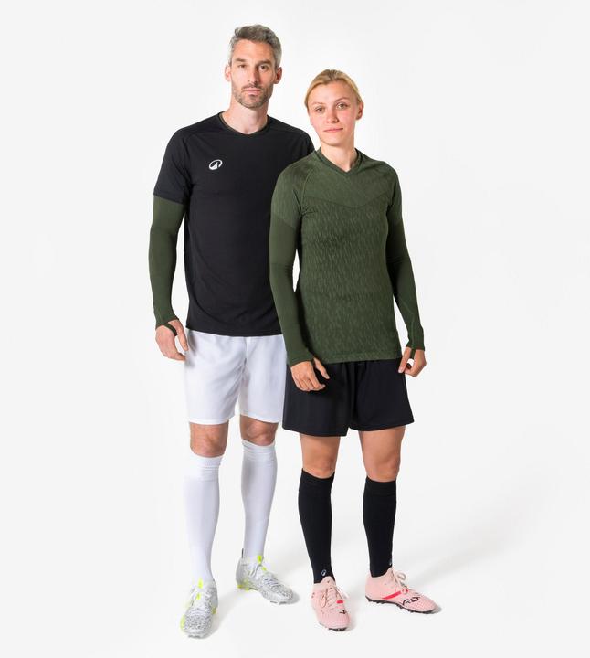 Produktbild Kipsta Damen/Herren Fussball Funktionsshirt langarm - Keepdry khaki (XL)