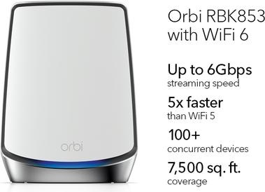 Produktbild Netgear Orbi WiFi 6 Mesh System AX6000 (RBK853)