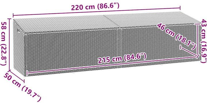 Actual product image vidaXL Garten-Aufbewahrungsbox