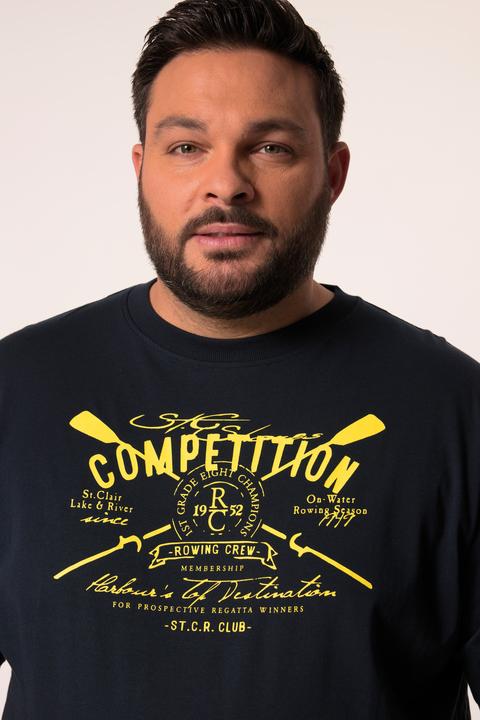 Image du produit Men+ T-shirt à manches courtes, col rond et imprimé poitrine - jusqu'au 8 XL (7XL)