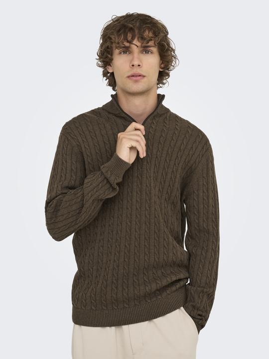 Image du produit Only & Sons Onsloui Reg 12 Cabel Half Zip Knit Noos (XS)
