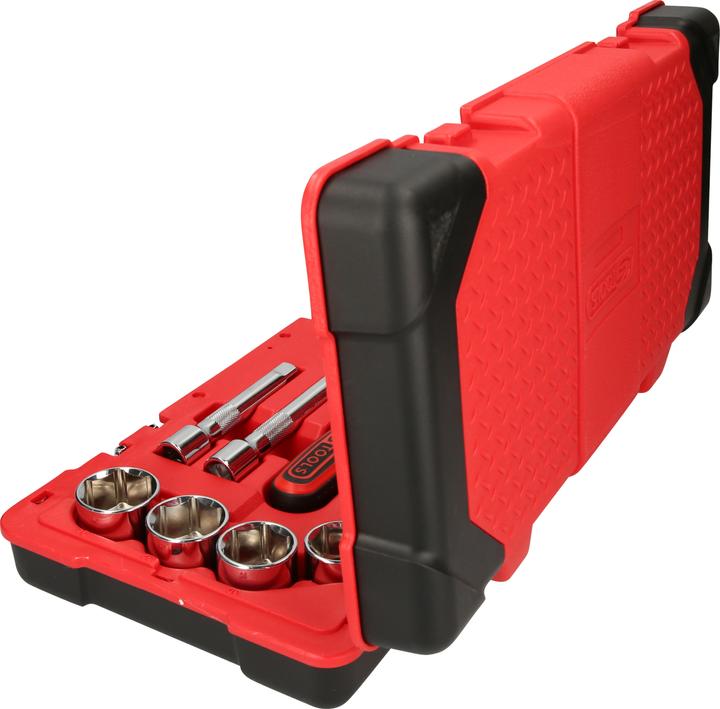Produktbild KS Tools 1/2" CHROMEplus Steckschlüssel-Satz, 24 Teile, Flank Traction (32 mm, 19 mm, 12 mm, 24 mm, 14 mm, 22 mm, 33 mm, 16 mm, 23 mm, 34 mm, 10  mm, 21 mm, 18 mm, 27 mm, 31 mm, 17 mm, 11 mm, 15 mm, 26 mm, 30 mm, 28 mm, 29 mm, 13 mm, 20 mm, 25 mm)