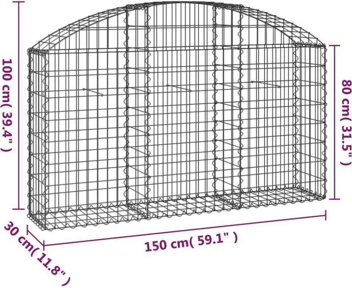 Produktbild vidaXL Gabionenkorb