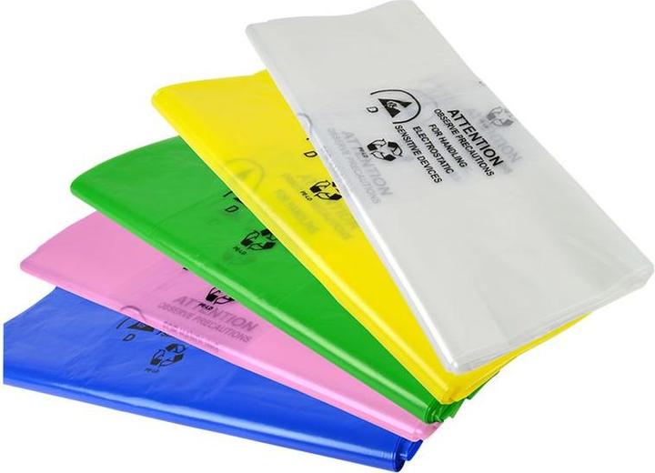 Immagine prodotto RND Sacchetti per rifiuti ESD, 110l, polietilene (PE), rosa, confezione da 100 pezzi (100 x, 110 l)