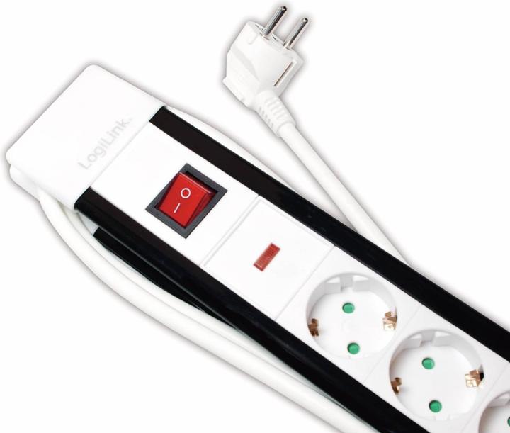 Actual product image LogiLink socket strip (5x, CEE 7/3, 3 m)