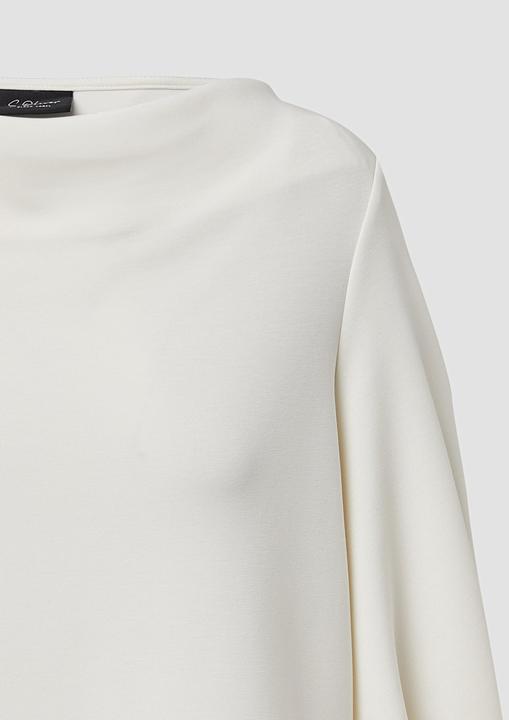 Produktbild s.Oliver Sweatshirt Weiches Sweatshirt aus Scuba mit Wasserfall-Ausschnitt (36)