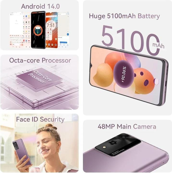 Actual product image Cubot Smartphone A10 6,56 4 GB RAM 128 GB Blue (128 GB, Blue, 6.56", 4G)