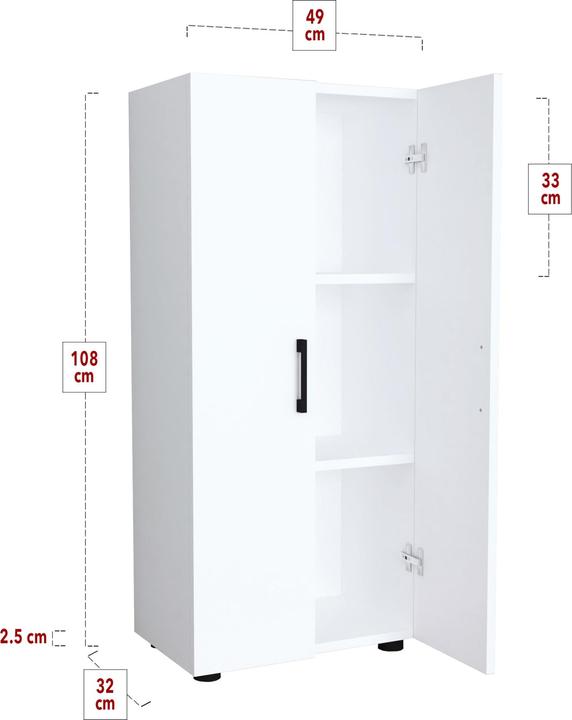 Actual product image En.Casa Åsnes (49 x 32 x 108 cm)