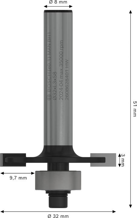 Immagine prodotto Bosch Professional Zubehör Fresa a disco per scanalature