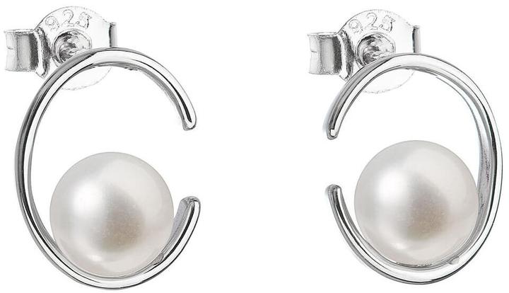 Produktbild Evolution Group silver earrings peony with real pearls pavon 21021.1 (L)