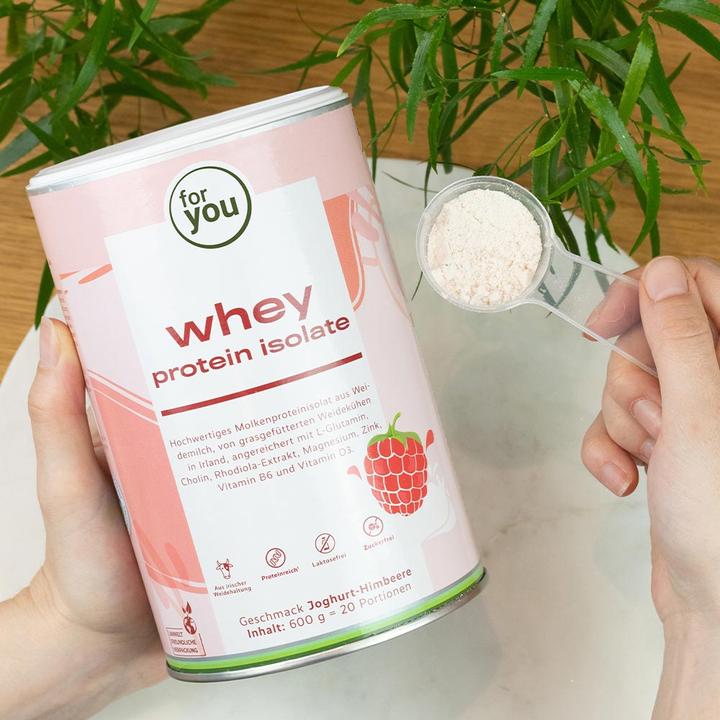 Actual product image For You whey protein isolate - yoghurt raspberry (Yoghurt raspberry, 1 pcs., 600 g)