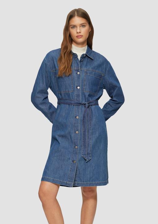 Produktbild S.Oliver Kleid Jeans-Hemdkleid im Relaxed Fit mit Bindegürtel (44)