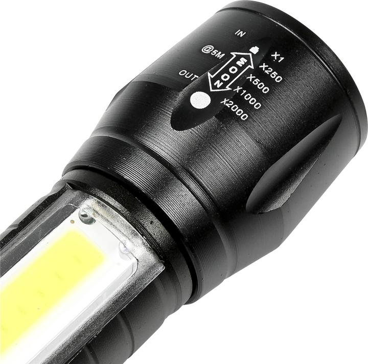 Actual product image ProPlus Flashlight tactical COB 2-in-1 rechargeable (10 cm, 70 lm)