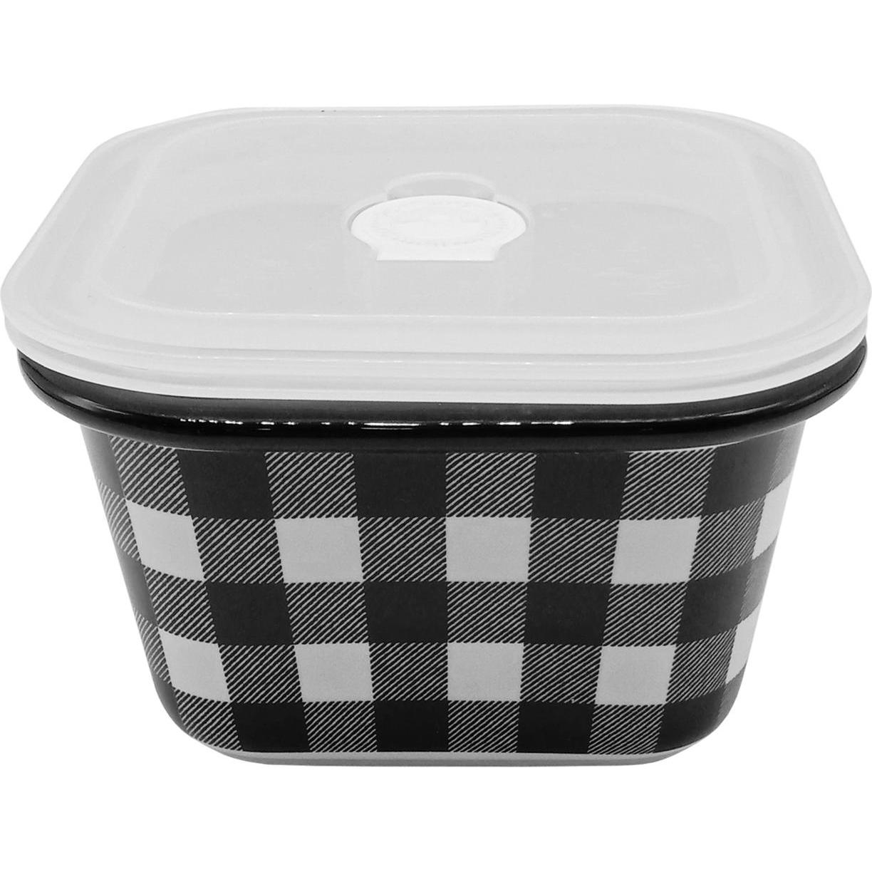 neuetischkultur Schüssel mit Deckel 0,8 Liter Squares, Schüssel + Schale, Schwarz