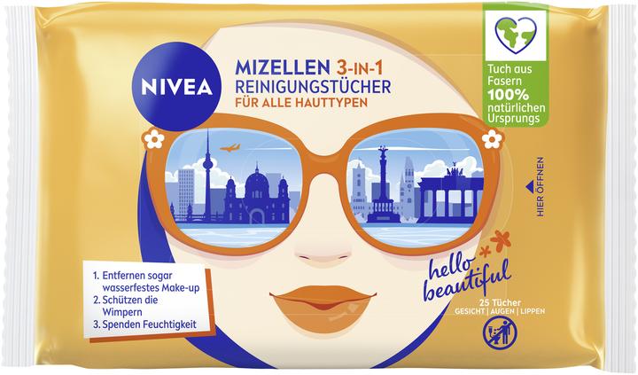 Actual product image NIVEA 3-in-1 Mizellen (Facial cleansing wipes, 25 ml)
