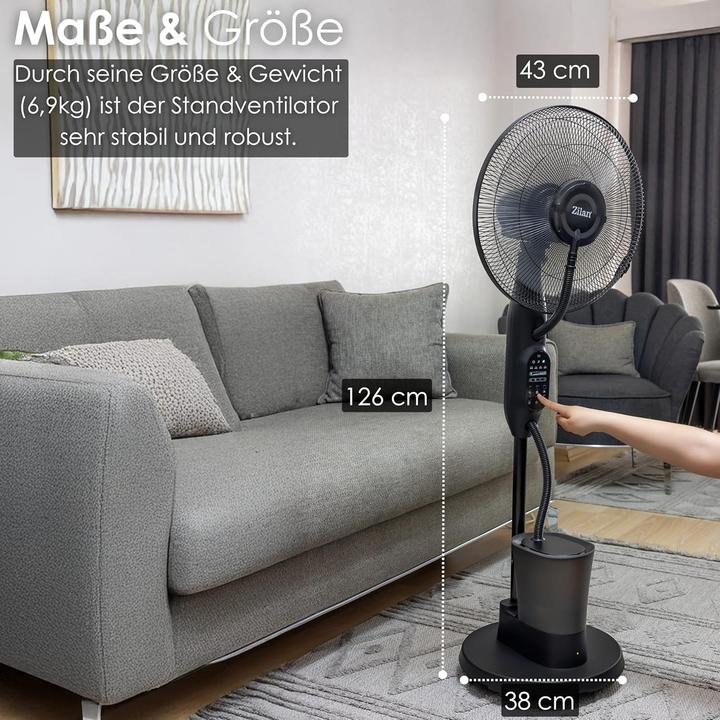 Produktbild Zilan 3-in-1 Standventilator mit Wasserkühlung (57 dB)