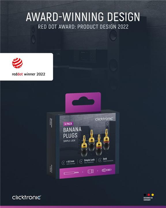 Produktbild clicktronic Bananen-Stecker SimpleLock
