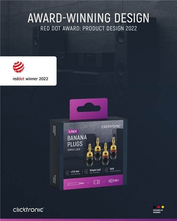 Productafbeelding clicktronic Banaanstekker SimpleLock