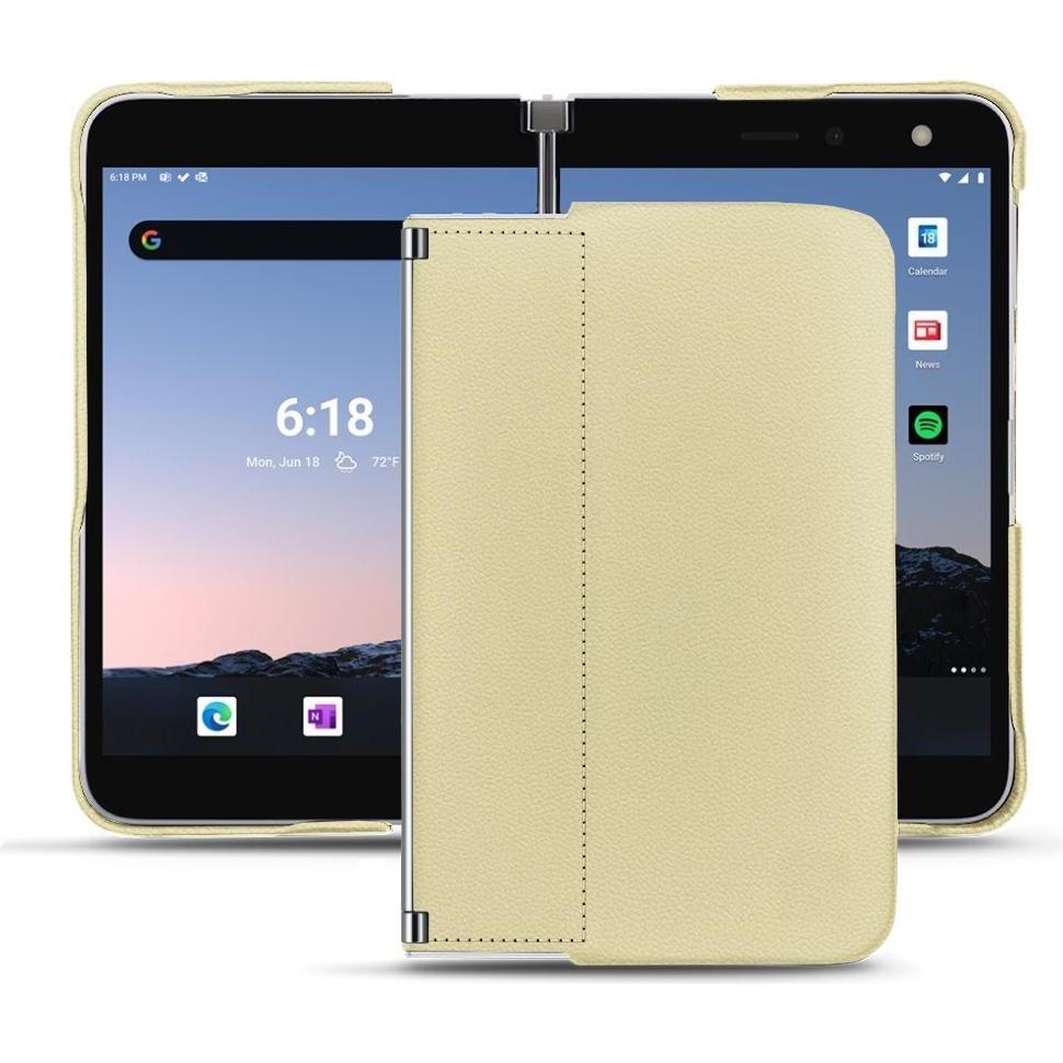 Noreve Lederschutzhülle (Microsoft Surface Duo 2), Smartphone Hülle, Beige