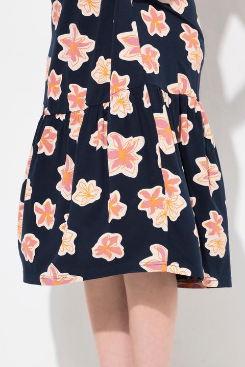 Image du produit Ulla Popken Chemise De Nuit, Motif Floral, Encolure V, Manches Volantées, Coton Bio (46, 48)