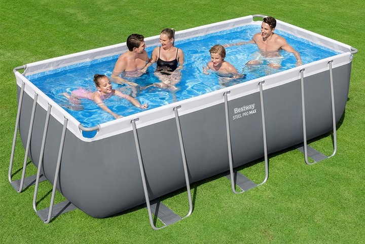 Immagine prodotto Bestway Set piscina fuori terra Power Steel Best way da 4,12 m x 2,01 m x 1,22 m (412 x 201 x 122 cm)