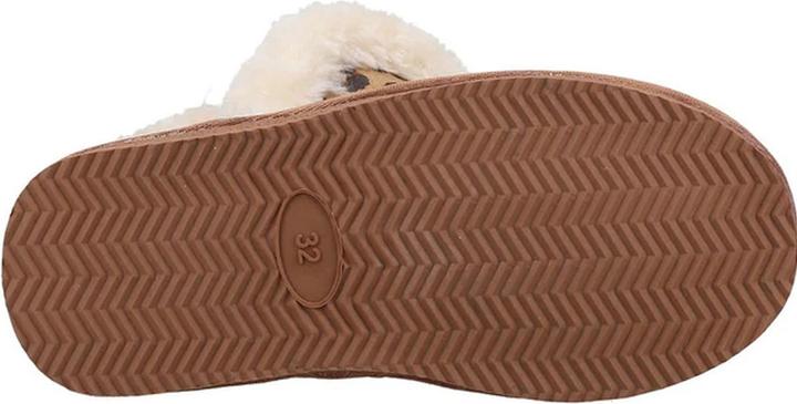 Actual product image Hush Puppies Girls Slippers Ashlynn Leo Pattern Suede (32)