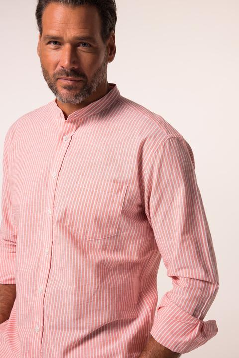 Produktbild JP1880 Hemd, Langarm, Leinenmix, Streifen, Stehkragen, Modern Fit (6XL)