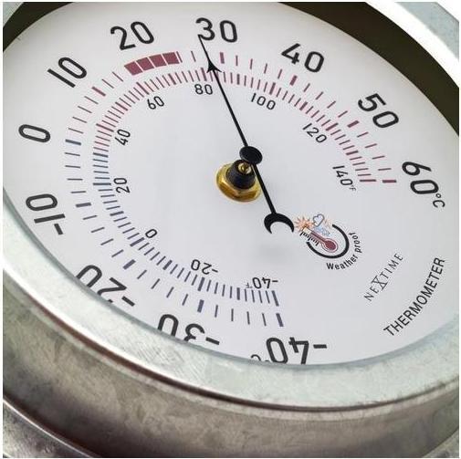 Produktbild Nextime Thermometer Lily Ø 22 cm, Silber