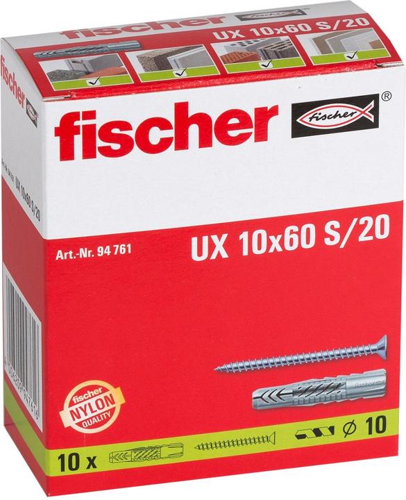 Produktbild Fischer Universaldübel UX 10x60 S (10 Stk.)