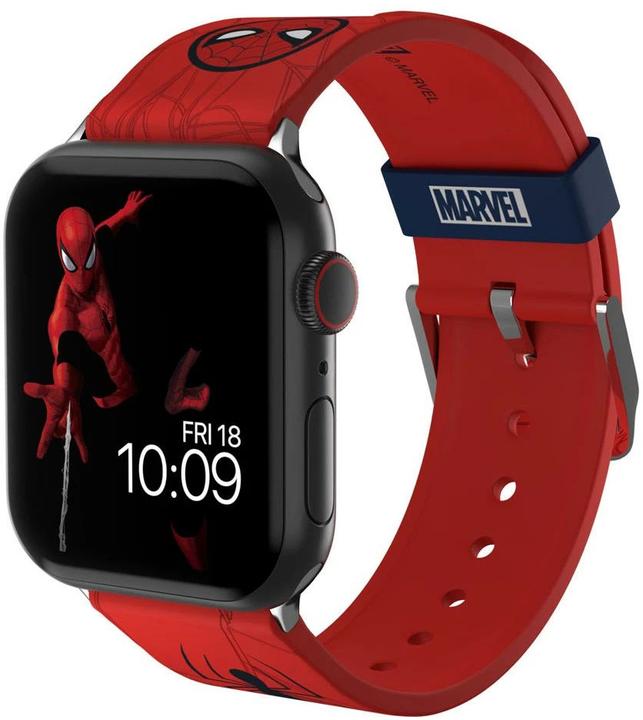 Actual product image Moby Fox Bracelet Smartwatch Spider-Man Logo 22 mm (22 mm, Stainless steel, Silicone)